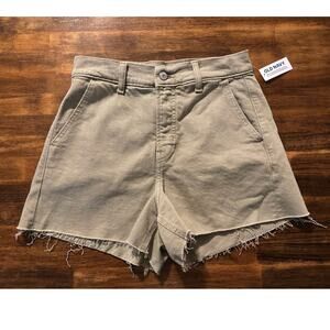 Old Navy Women’s 4 Shorts Sky Hi A Line Cut Offs Frayed Hem 3" Inseam Denim